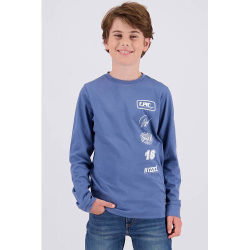 Raizzed longsleeve met tekst - blauw