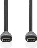 Nedis USB-C naar USB-C kabel - 2 meter - Zwart