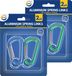DID Mousqueton aluminium - set van 4x stuks - 7,5 cm