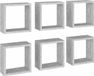 vidaXL Wandschappen kubus 6 st 30x15x30 cm betongrijs