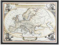 DKD Home Decor Wereldkaart Schilderij (83,5 x 3 x 63,5 cm)