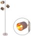 Näve Leuchten Vloerlamp Maron 153 cm 3 lampenkappen Metaal Textiel Bruin