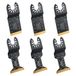 6 Fein Multimaster Einhell Bosch 6 stuks titanium multifunctionele messen, oscillerend multifunctioneel gereedschap, 34 mm, 44 mm, snijden van materialen met hoge hardheid, multitool messen