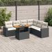 Maison Exclusive - Salon de jardin 7 pièces avec coussins, rotin synthétique noir