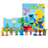 Barrio Sésamo Diverti-Libros - Livre d'histoires pour enfants, 10 figurines, 1 tapis de jeu