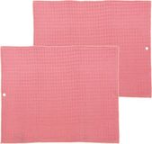 Merkloos Afwas afdruipmat/droogmat keuken - 2x - absorberend- microvezel - roze - 40 x 48 cm - opvouwbaar