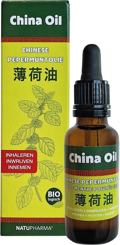 Natupharma China olie - pepermuntolie- essentiële olie - pure olie - 30ml