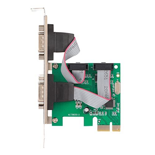 ciciglow PCIE Seriële Uitbreidingskaart, COM-poort PCIE Naar RS232 Interface Dual Seriële Poort Uitbreidingskaart WCH382L Chip voor Windows98/98SE/ME/2000/xp/server 2003/xp 64bit/Vista/win7/2008, voor Linux, V