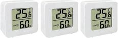 Thermometre et hygromètre numériques avec écran LCD pour usage intérieur - Appareil de mesure sans fil de température et d'humidité (3 pièces)