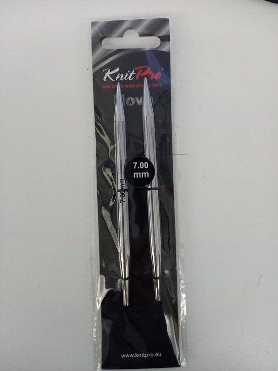 KnitPro Nova 7.00mm metalen breipunten - metaal zilver kleur