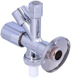 Schell Comfort hoekstopkraan met terugslagklep en zelfsluitende schroefdraad chroom