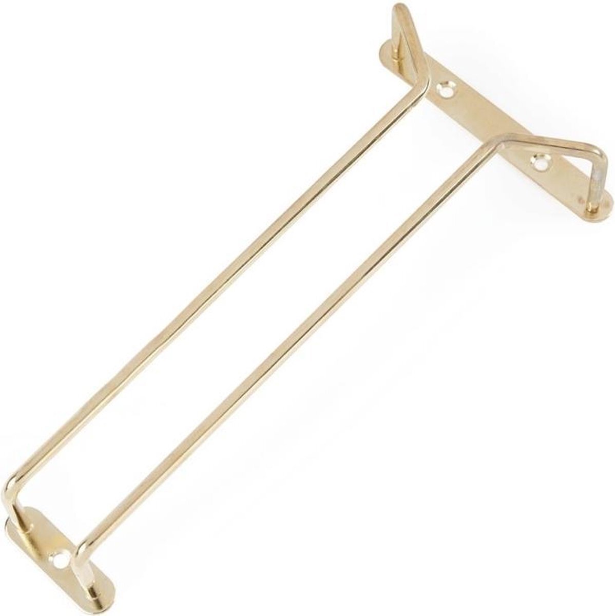 BasicBartools.com Wijnglazen Ophangrek - Glasrek Messing - 25,5cm