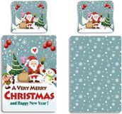 Sweet Home Merry Christmas and a happy new year Kerst dekbedovertrek 140 x 200 cm (70 x 90 cm)