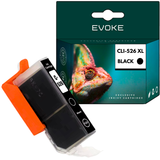 Evoke Zwart Compatibele Inkt voor Canon CLI-526BK (4540B001) - 10,5 ml, 580 Pagina's