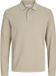 JACK&JONES JJEAUSTIN KNIT LS POLO SN Heren Polo's L Katoen/Polyester Grijs