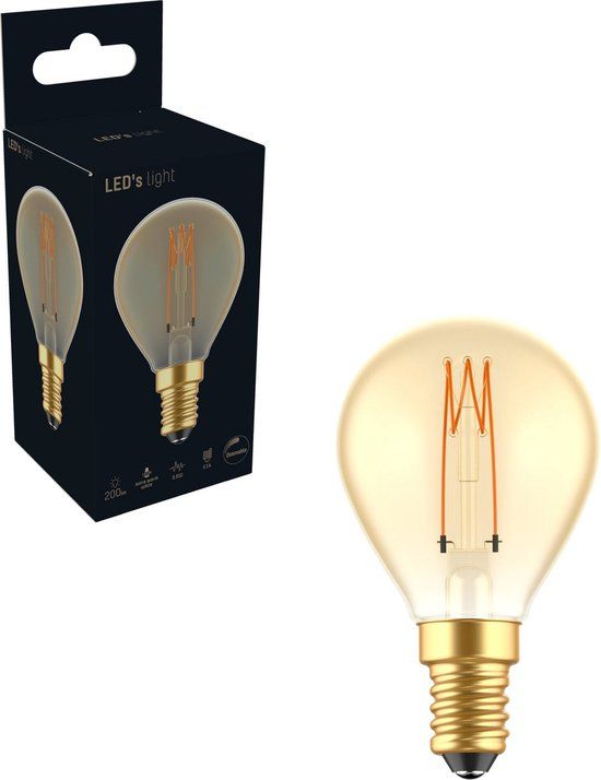 LED's light by Shada LED Lamp Goud E14 - Design Gloeilamp - Dimbaar 1800K