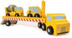 MENTARI Voertuigen - Transporter Voor Bouwvoertuigen - 26,30X5,10X9,50Cm - Hout - 3 Jaar