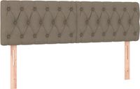 vidaXL Hoofdbord Stof Taupe 144x7x78/88 cm