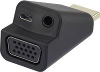 Renkforce RF-4149768 HDMI / VGA Adapter Zwart