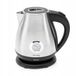 Huslog Bouilloire électrique rétro en acier inoxydable, 1,7 L, 2200 W, avec thermomètre, fonction d'ébullition rapide, socle sans fil 360°, arrêt automatique, argent