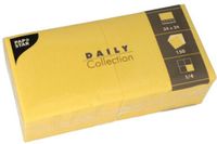 Papstar 150 Servetten DAILY Collection 1/4 vouw 24 cm x 24 cm geel