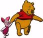 HKM Strijk Embleem Winnie De Pooh Met Knorretje Aan De Wandel