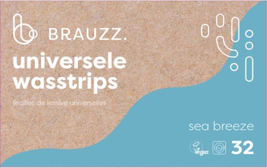 Brauzz Wasstrips Sea Breeze - Wasmiddeldoekjes (32 wasbeurten)