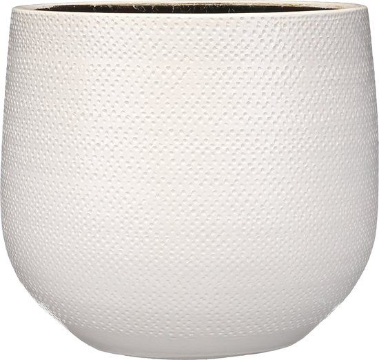 Mica Decorations Gabriel Bloempot - H25 x Ø29 cm - Wit