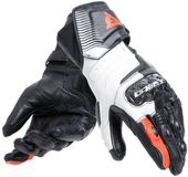 Dainese Carbon 4 Long Lady Handschoenen Zwart Wit Fluo Rood - Handschoen