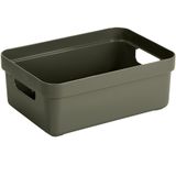 Sunware Sigma home opbergbox 9L donkergroen - 35 x 24,6 x 12,2 cm