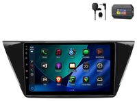 Android autoradio met 8 inch scherm en 256GB opslag, geschikt voor VW Touran (2016-2018), met CarPlay, navigatie, Bluetooth en bediening via het stuurwiel, inclusief GPS