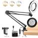 Loupe avec grossissement 10x et lumière, 72 LED, éclairage à pince, 3 modes de couleur