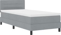vidaXL Boxspring Bed Lichtgrijs 80 x 200 cm Stof