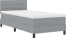 vidaXL Boxspring Bed Lichtgrijs 80 x 200 cm Stof