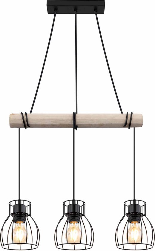 Globo hanglamp Mina - zwart - metaal - 15326-3H