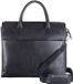 GREENBURRY Leren business tas laptoptas met laptopvak Fiorentina Business Bag Black zwart
