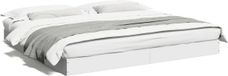 vidaXL Bedframe zonder matras, bewerkt hout, wit, 180 x 200 cm