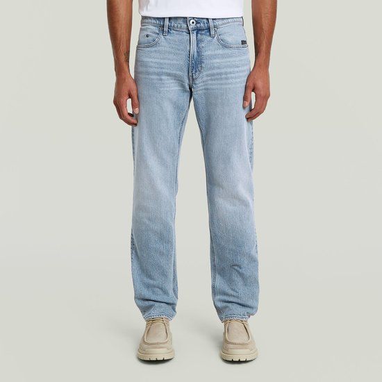 G-Star Mosa Straight Heren Jeans W38 X L32 Sun Faded Cloudburst