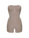 cfab - Strapless corrigerende bodysuit met shortje - Taupe - XS