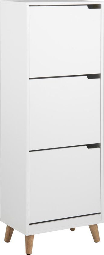Vestbjerg Hunderup Schoenenkast - Wit - Hout - 47 x 132 cm