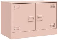 vidaXL Tv-meubel 67x39x44 cm staal roze