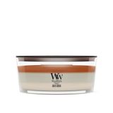 WoodWick Hearthwick - Trilogy Vanilla Embers - Bougie parfumée Ellipse - 50 heures de combustion