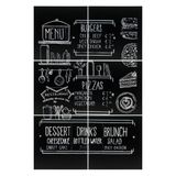 Securit FB-XXL Schoolbord - Zwart - 40x40cm - Melamine