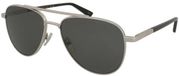 Gucci GG1962S 001 Zonnebril Mannen Zilverkleurig Kunststof Piloot Grijs