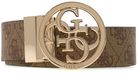 GUESS Noelle Adjustable & Reversible Pant Belt W95 Latte Logo / Rosewood