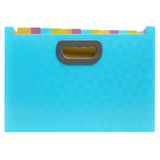 Exacompta Pop'N Co Sorteermap A4 PP (Polypropeen) Blanco Cyaan 55199E