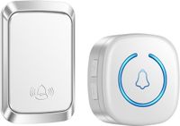 Wan GmbH Sonnette sans fil - Émetteur Récepteur - Sécuriser la maison - 60 mélodies - Blanc