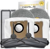 Dreame Set d'accessoires, pièces de rechange pour Dreame L20 Ultra (2x filtre, 2x brosse latérale, 2x lingette, 1x brosse principale, 2x sacs à poussière)