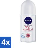 Nivea Dry Comfort Déodorant Roll-on 4 x 50 ml