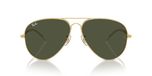 Ray-ban Rb 3825 Lunettes de soleil unisexe doré pilote vert 58mm
